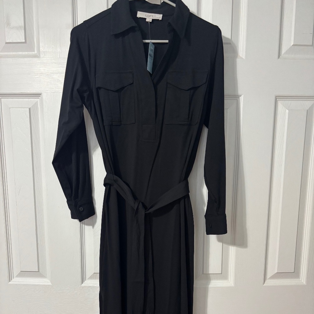 NWT Loft Belted Midi shirtdress
